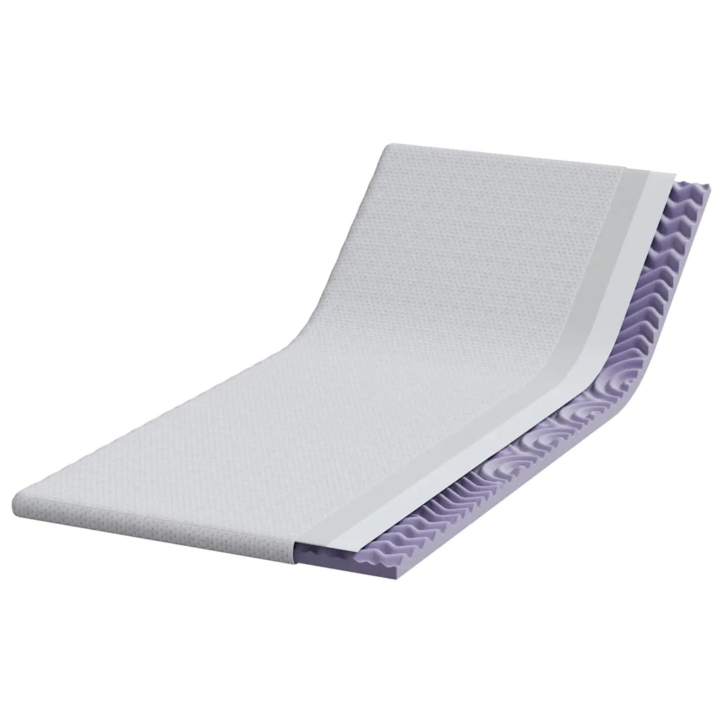 Topper per materasso Bianco 100 x 200 cm Tessuto Jacquard 4106202
