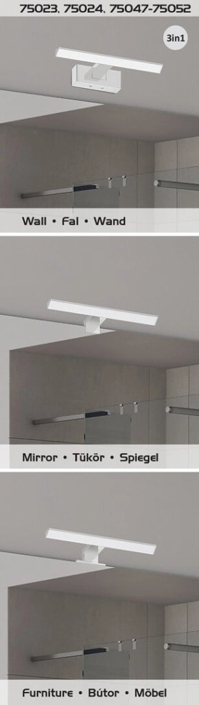 Applique bagno LED 6W Loric nera IP44 Rabalux