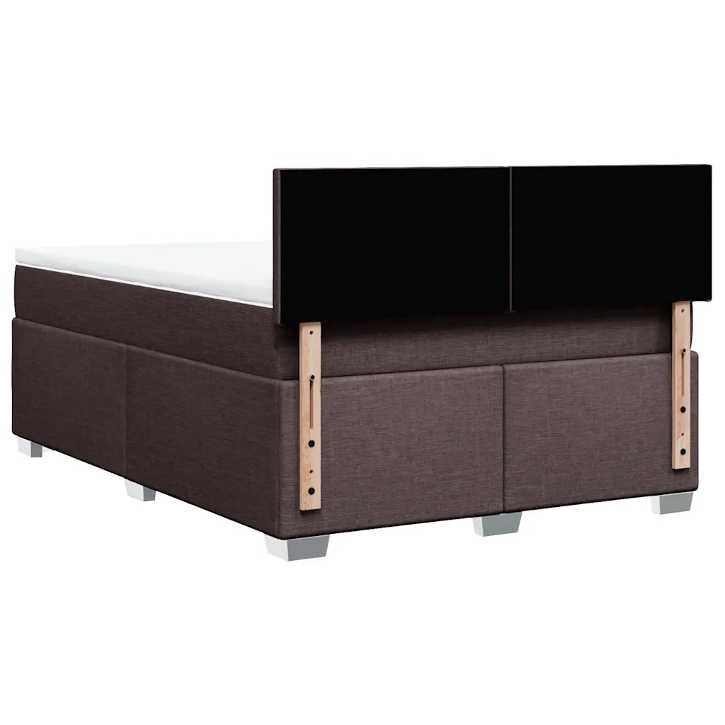 Giroletto a Molle con Materasso Marrone Scuro 140x190cm Tessuto 3285879