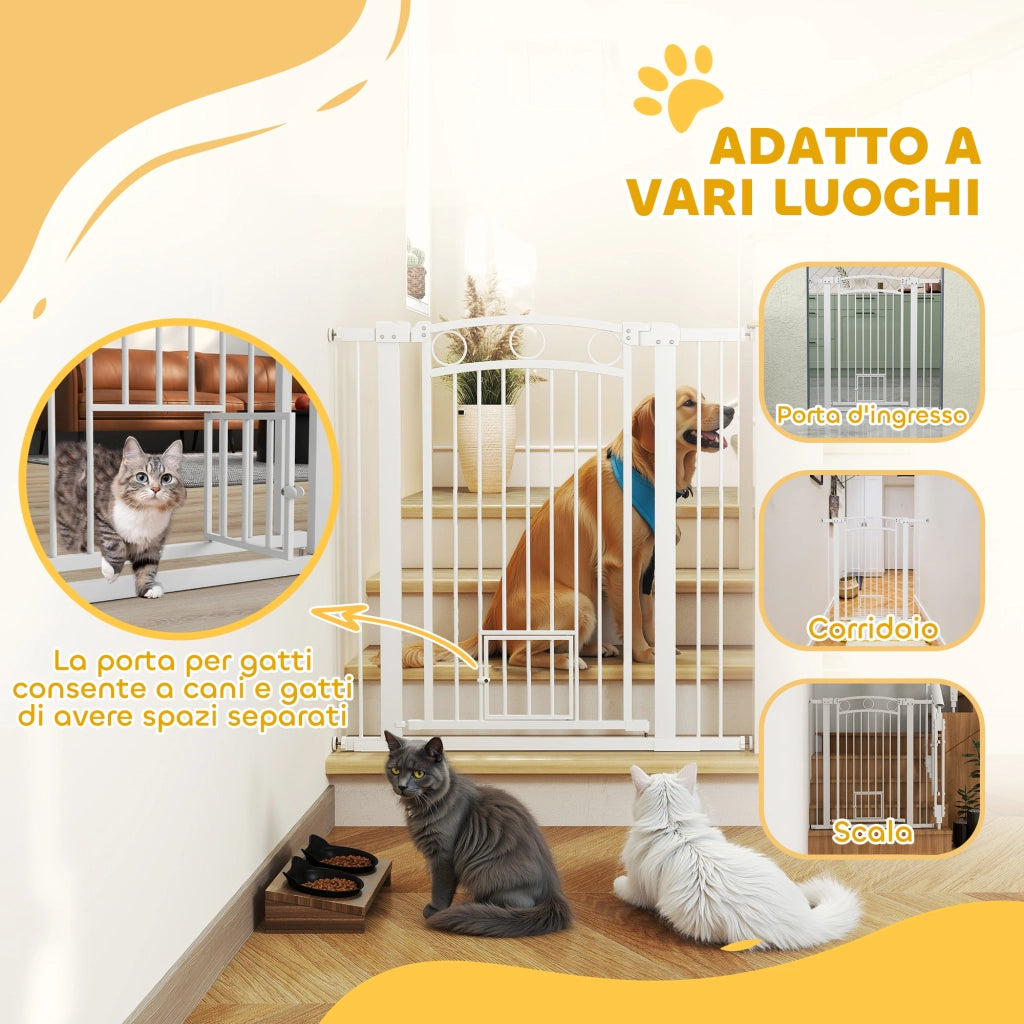 Cancellino per Cani Regolabile ¨C Minimal ¨C Bianco 76-104x106 cm