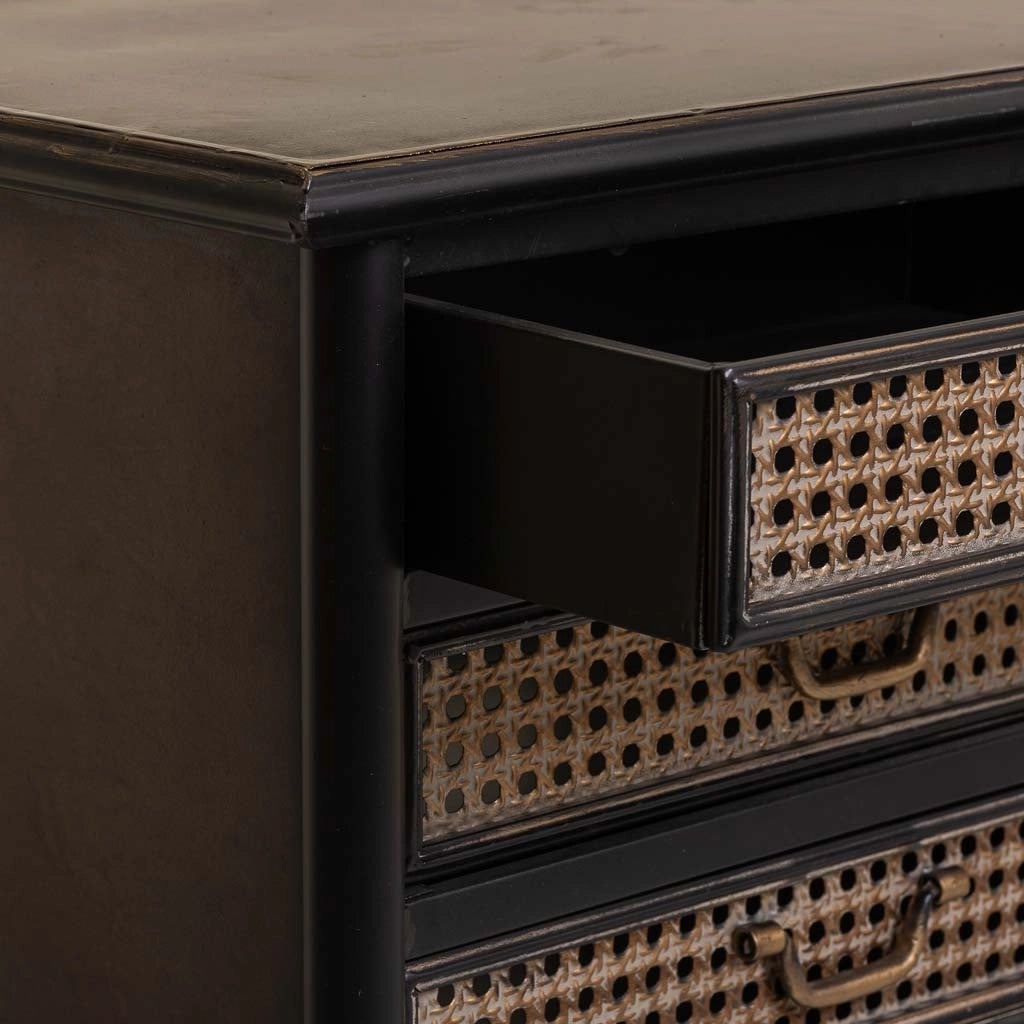 Credenza in metallo marrone 180x45x80h