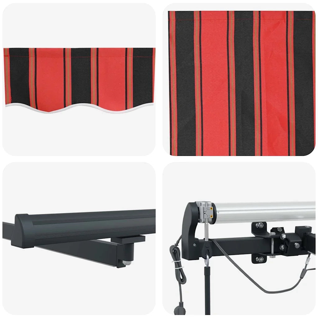 Tessuto per Tenda arancione e marrone 400 × 350 cm Poliestere 3330742