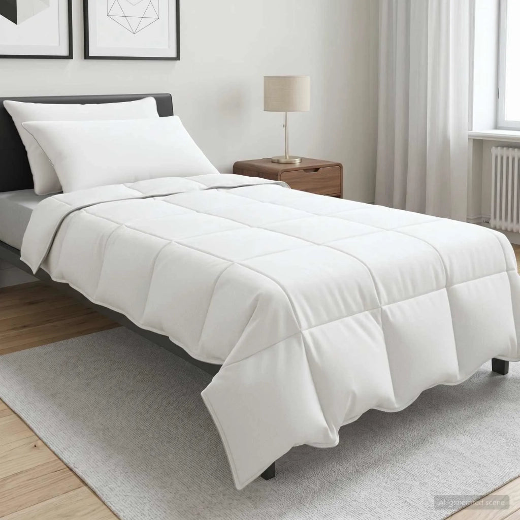 Set di Piumoni Bianco 140 x 220 cm Poliestere, Bamboo 3432706