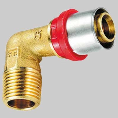 RACCORDO CURVO MASCHIO A PRESSARE TIEMME  16 x 1/2     TIEMME