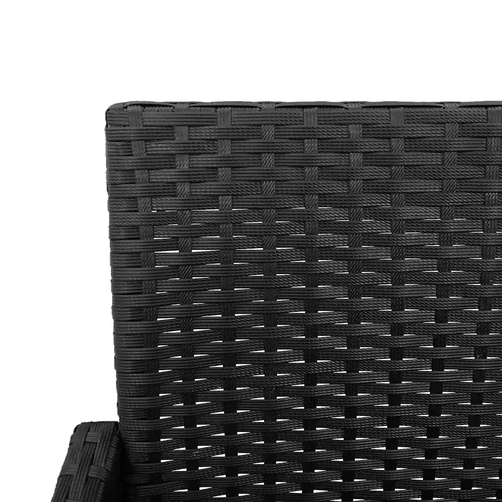 Sgabelli da Bar da Giardino 2 pz in Polyrattan Nero 368702