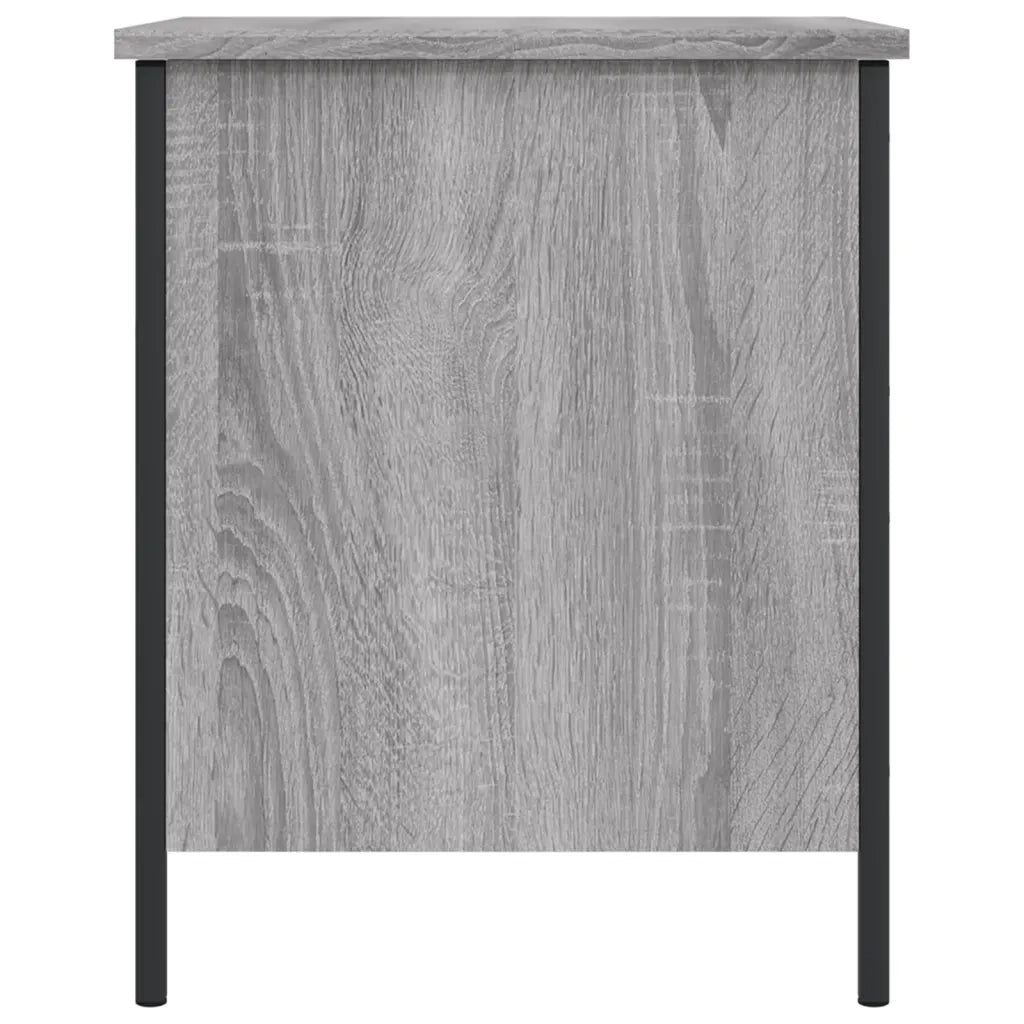 Panca Portaoggetti-Sgabello-Panca con Contenitore Grigio Sonoma 40x42,5x50cm Legno Multistrato