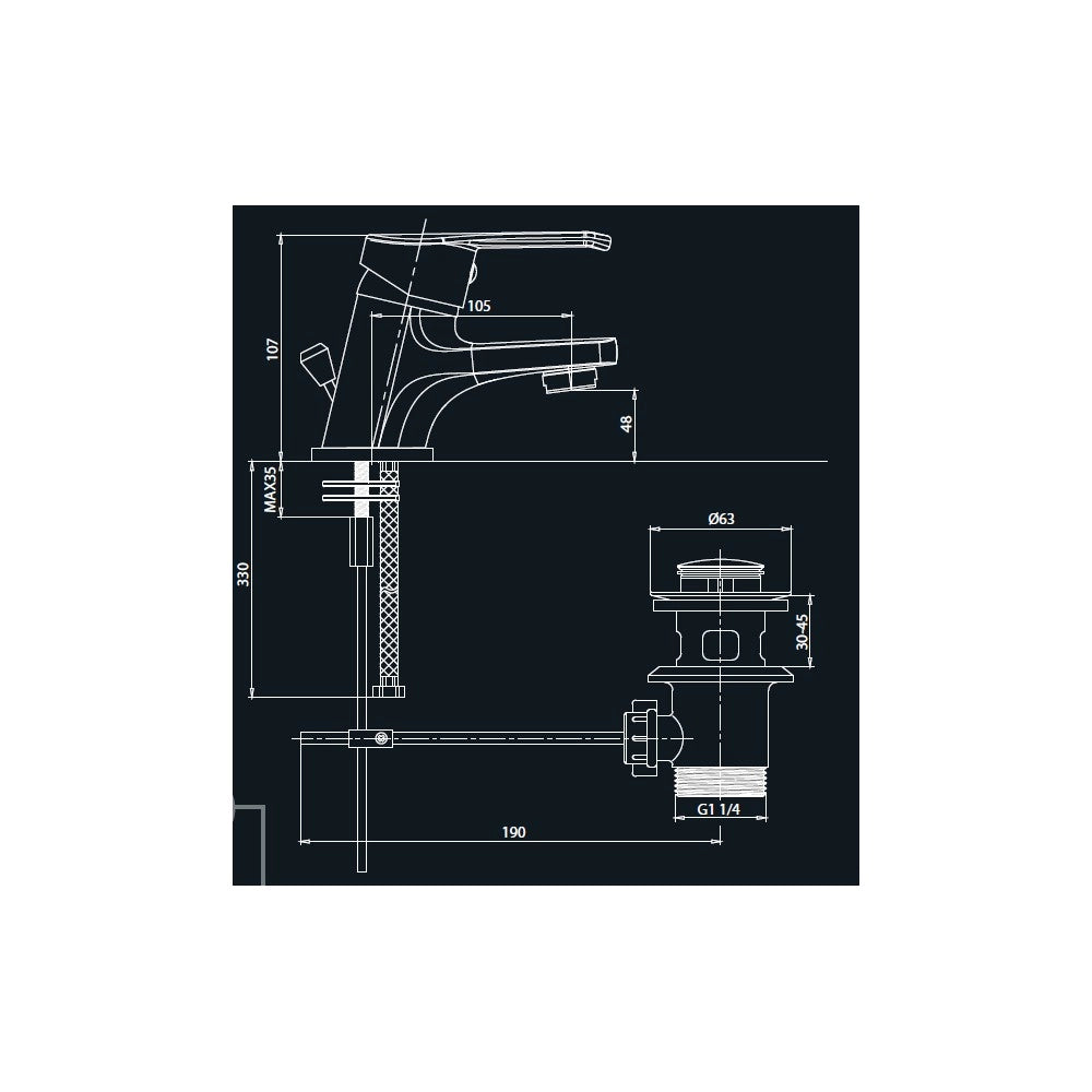 Tecom serie timeless miscelatore per lavabo monocomando finitura cromata lucida