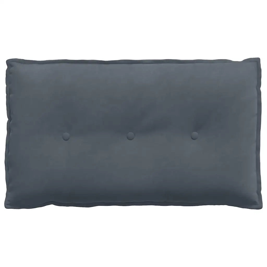 Cuscino per Schiena Grigio scuro 80 x 50 cm Tessuto in Cords 42014719