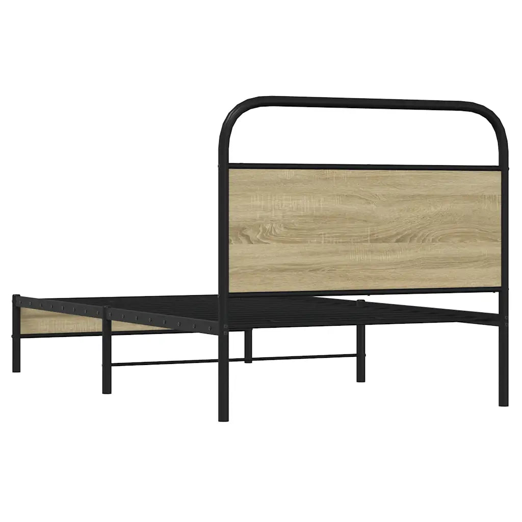 Giroletto senza Materasso-Struttura Letto Rovere Sonoma 90x200 cm in Truciolato 914038