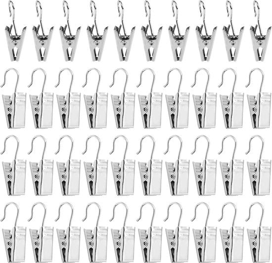 Set di 50 Clip per Tendaggi e Decorazione