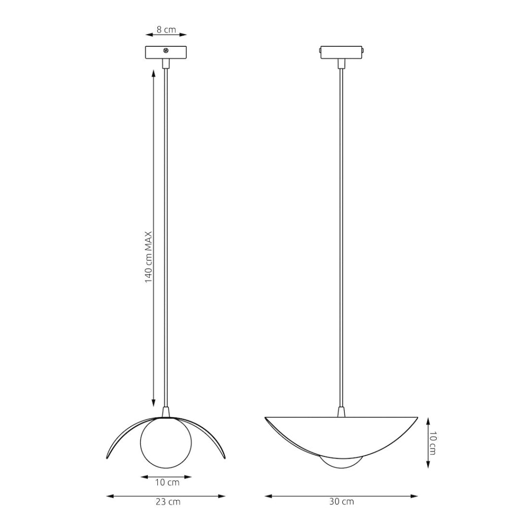 Lampada sospesa RITUAL nera bianca 1xG9 Emibig
