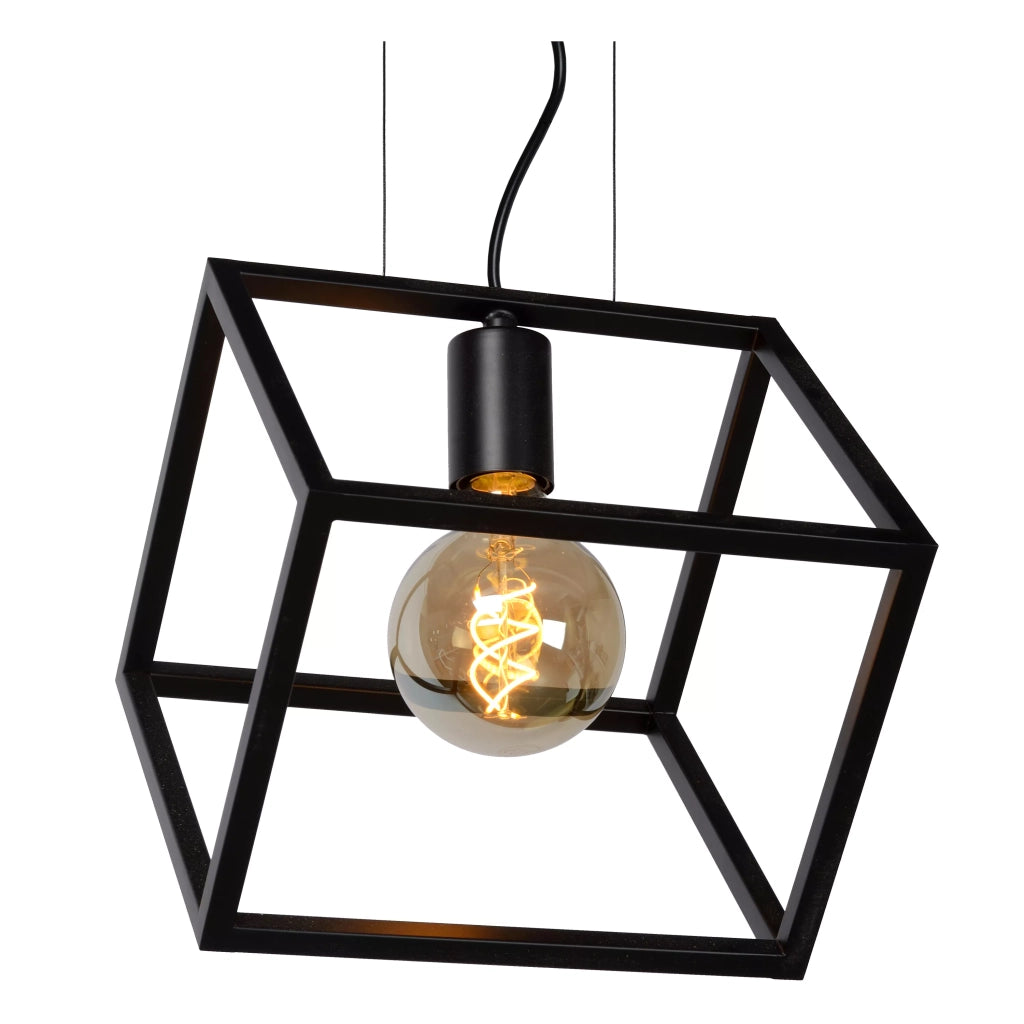 Lampada a sospensione nera minimal Lucide Fabian E27 40W