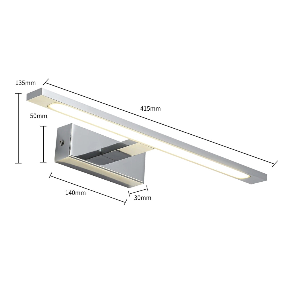 Applique Isla media cromo LED 12W 4000K IP44 Light Prestige