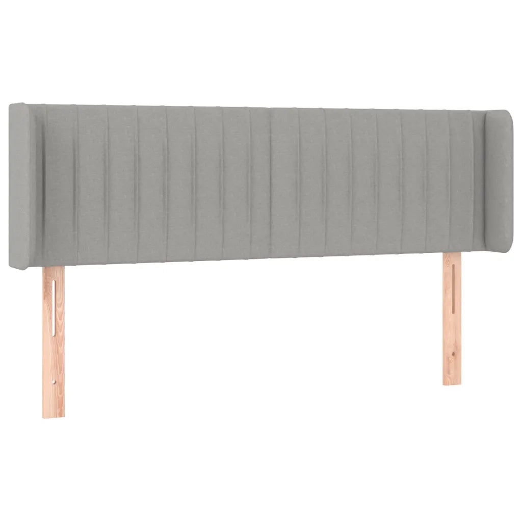 Testiera | Testata Grigio Chiaro a LED 147x16x78/88 cm in Tessuto
