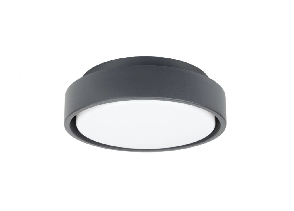 Plafoniera esterna LED 18W tonda grigio scuro IP65 SU-MA