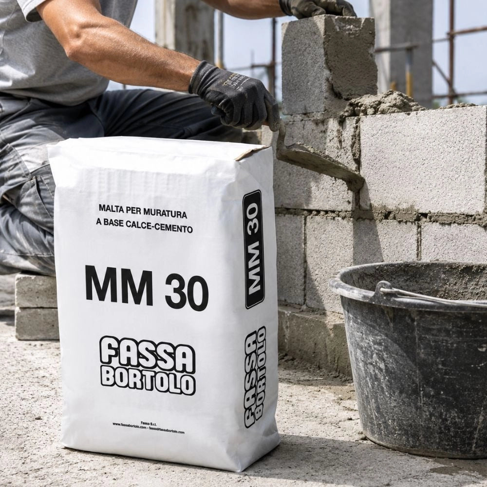 Fassa mm 30 malta cementizia grigia per muratura *** formato 25 kg, confezione 1