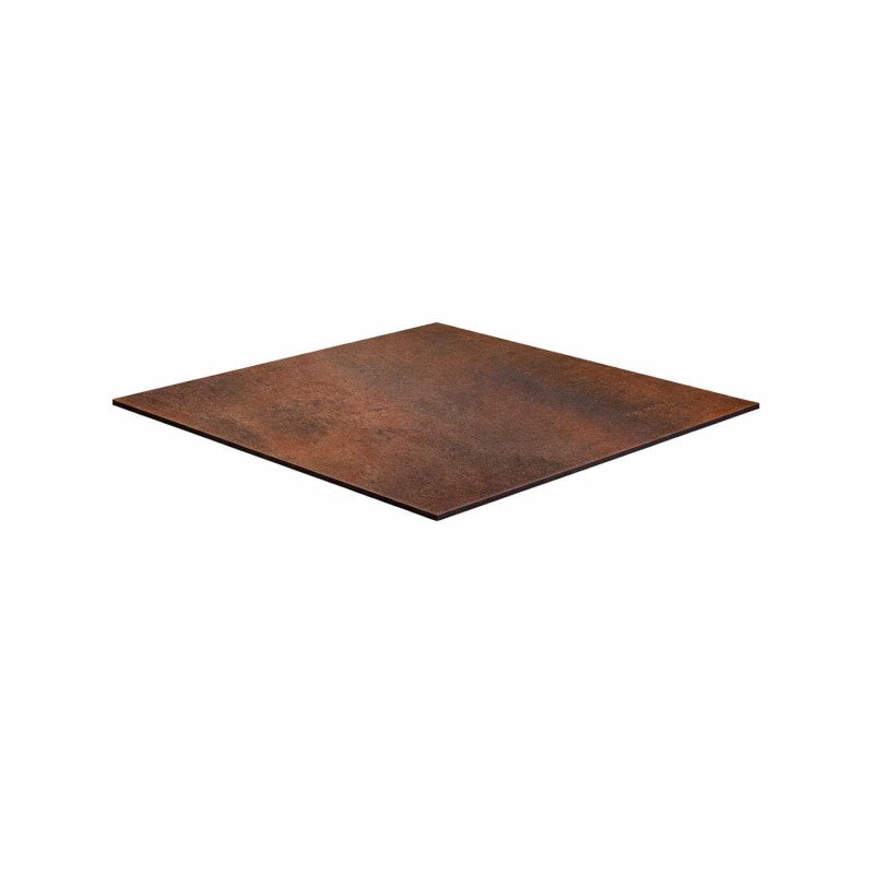 Top Tavolo Hpl Corten Quadro Cm 79x79x1