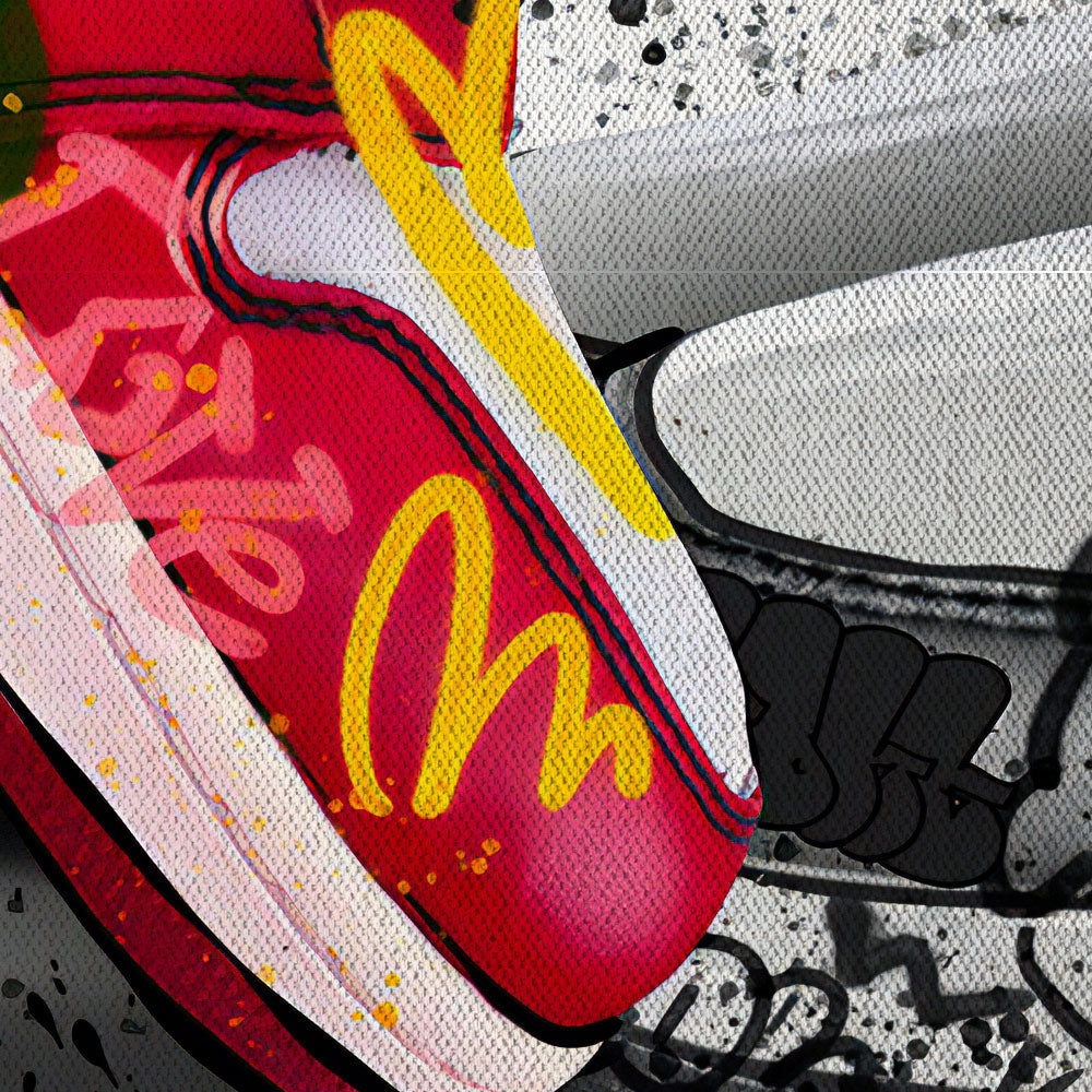 Sneakers -  Quadro Canvas Contemporaneo su telaio in legno Misura: 70X50 cm