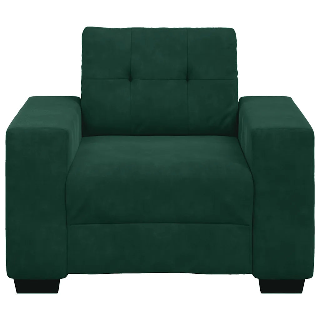 Divano Sedia Verde Scuro 100x78x80 cm Velluto 4105100