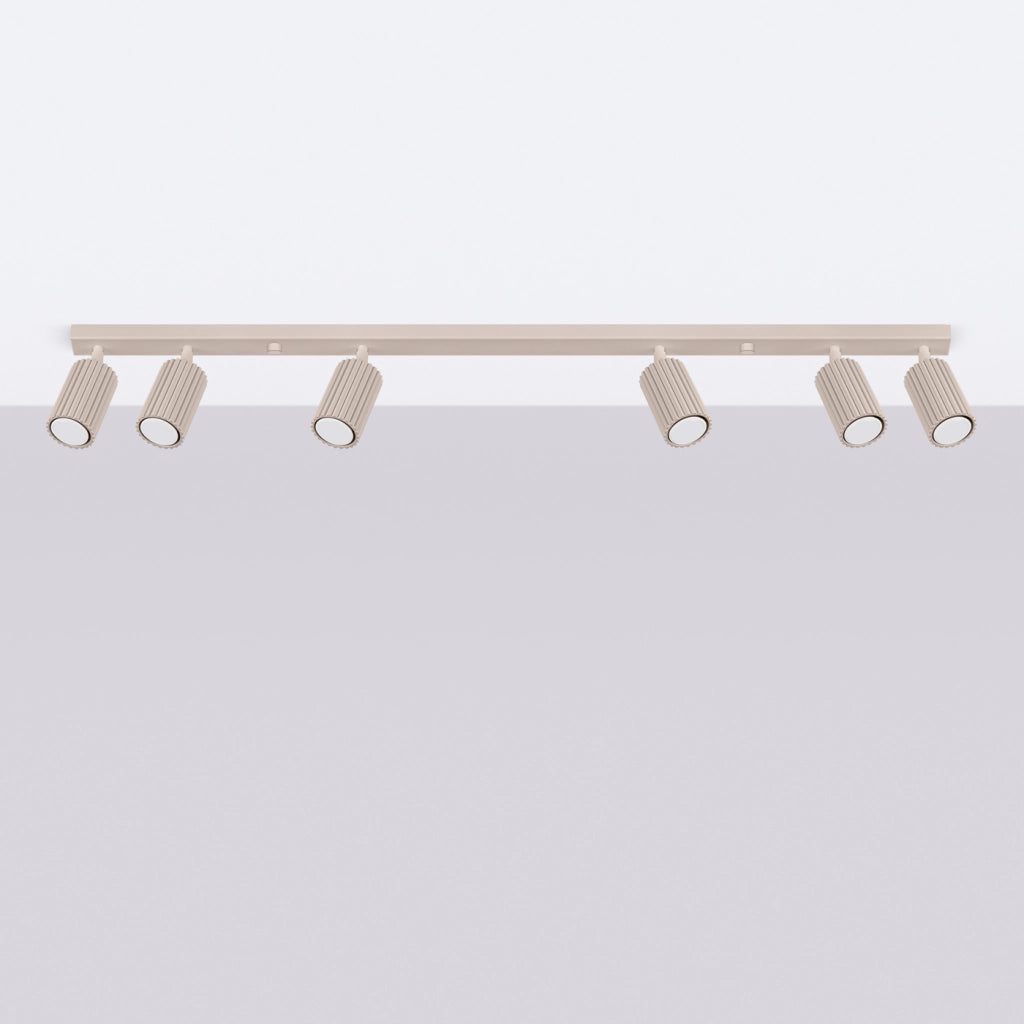 Lampada da soffitto KARBON 6L taupe