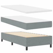 Letto a molle con materasso Grigio chiaro 90 x 190 cm Tessuto 3342830