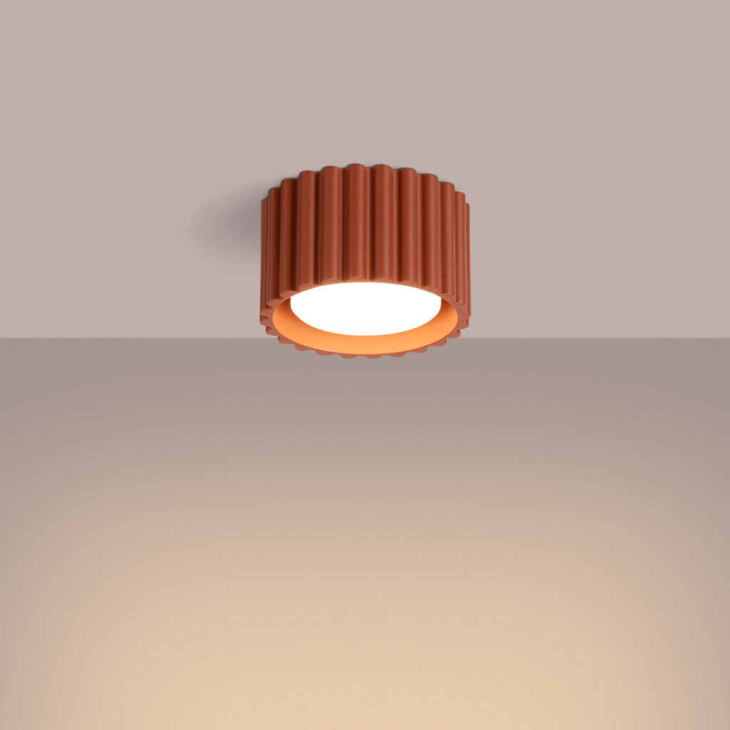 Lampada da soffitto AURA 1 rosso ocra Gx53
