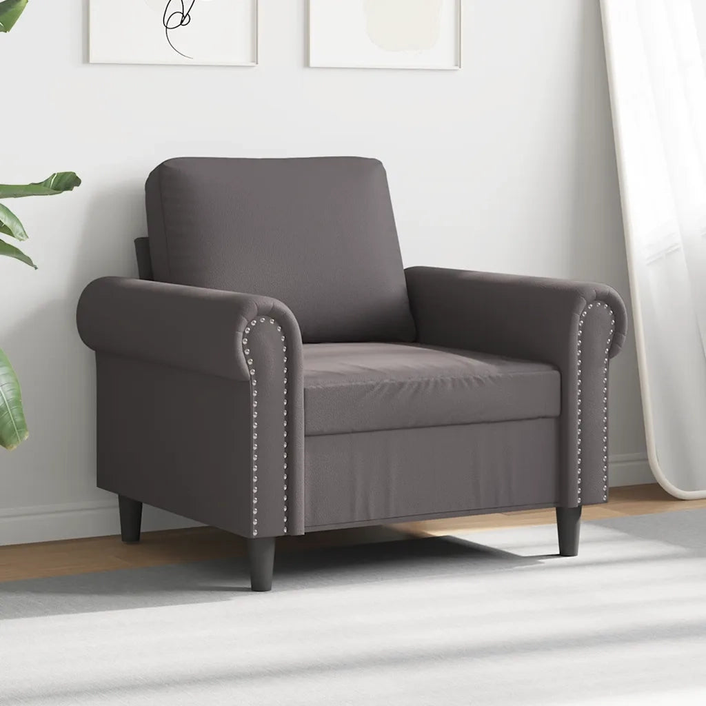 Poltrona Grigia 60 cm in Similpelle 359496