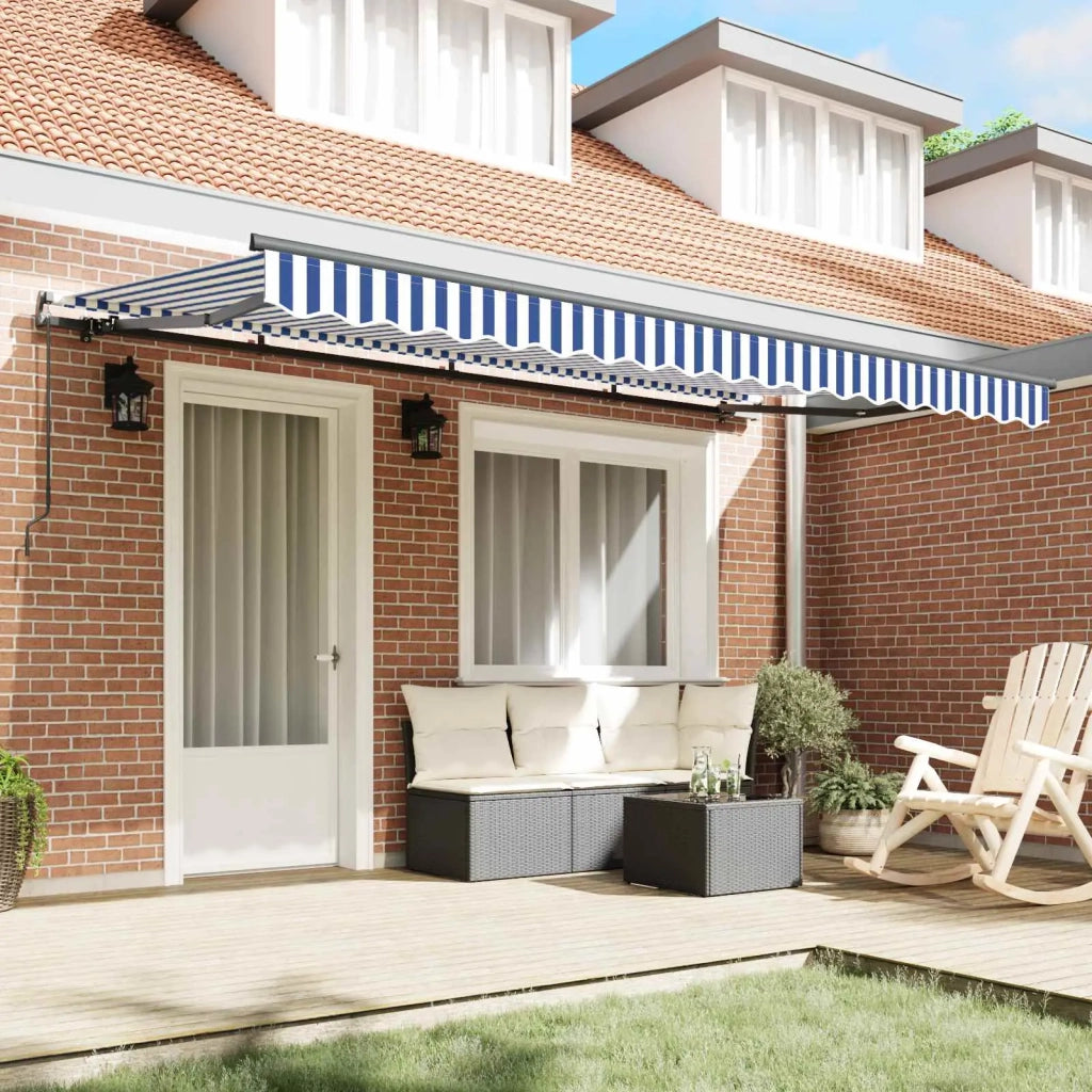 Tenda Retrattile Blu 400 x 200 cm Tessuto 3329766