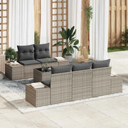Set Divano da Giardino con cuscino 6 pcs Grigio polyrattan 3346939