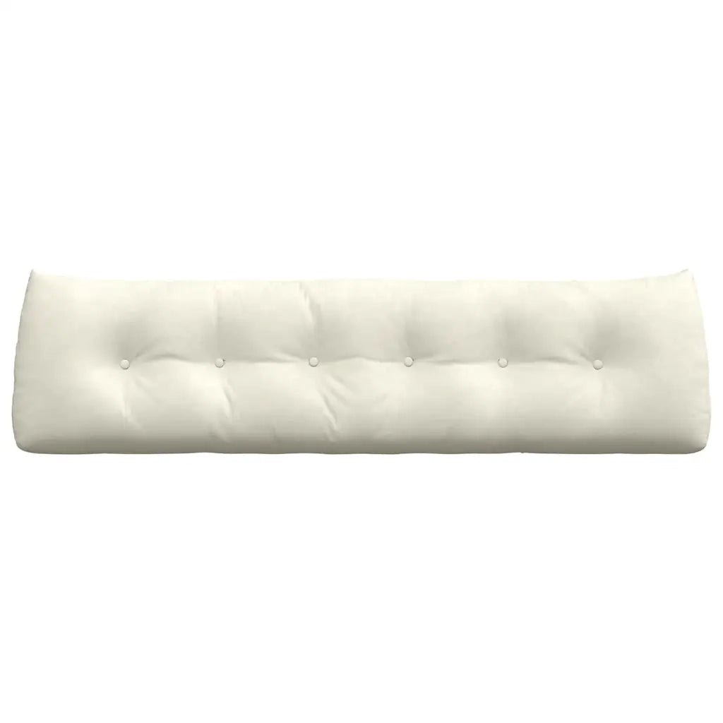 Cuscino per Schiena Crema 180 x 24 x 50 cm Velluto 42014583