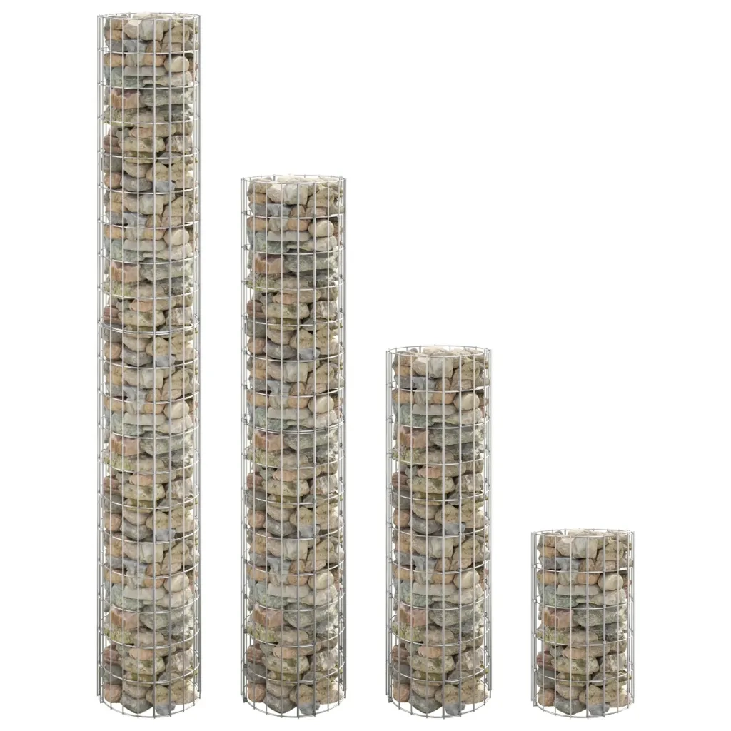 Fioriere Rialzate Gabbioni Circolari 4 pz Ø30x50/100/150/200 cm 152023