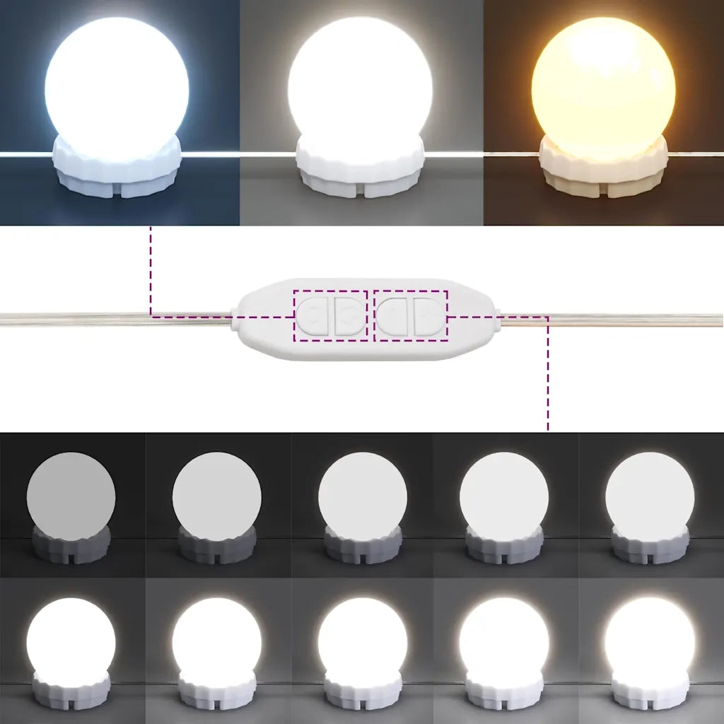 Mobile a Specchio | Armadio da bagno con LED Legno Antico 70x16,5x60 cm