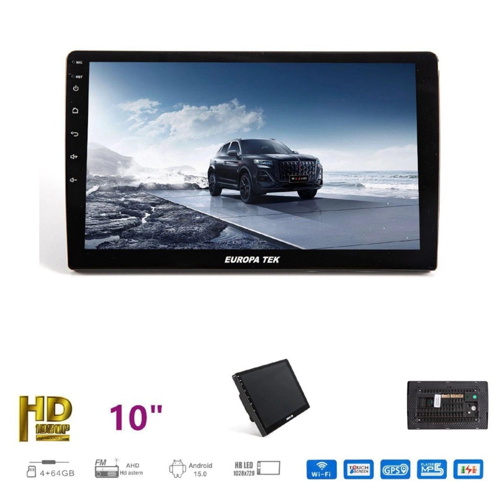 AUTORADIO ANDROID 15.0 10" HD WIFI GPS BLUETOOTH 4+64GB TOUCHSCREEN CTC1081N