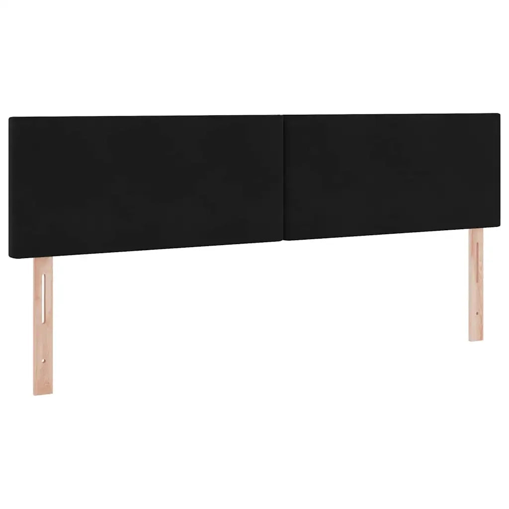 Letto con strisce LED con testiera Nero 180 x 200 cm Velluto 3371599