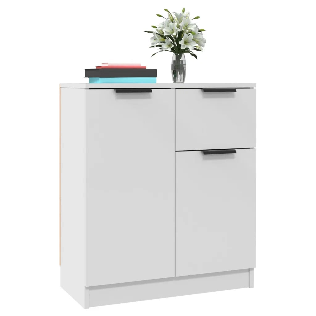 Credenze 2 pz Bianche 60x30x70 cm in Legno Multistrato 3115812