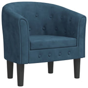 Poltrona | Sedia Relax Cabriolet Blu Scuro in Velluto