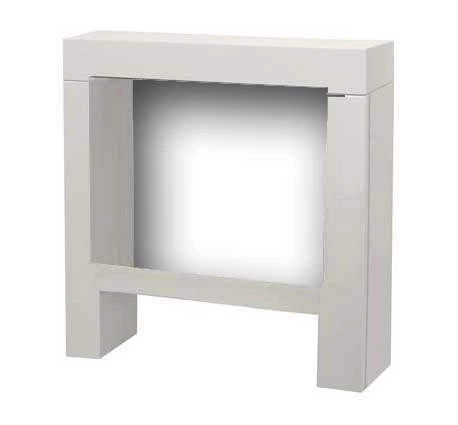 Xaralyn Bolea Cornice In Legno Robusto Mdf Per Caminetto Da Terra Bianco