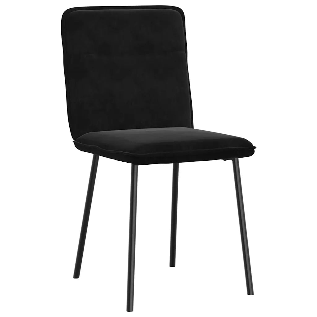 Sedie da Pranzo 6 pz Nere in Velluto 3315585