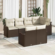 Set Divano da Giardino Marrone polyrattan