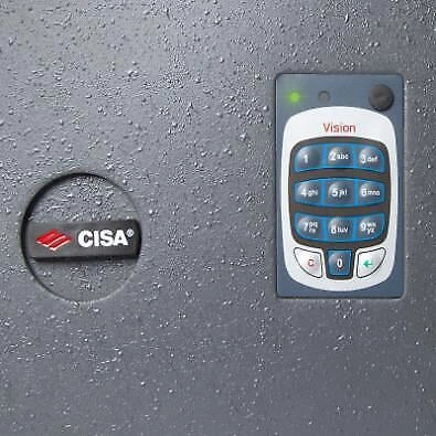 Cisa 182710400 DGT Vision Cassaforte a Muro Elettronica Combinatore 12 Cifre Frontale Acciaio 10 mm 42x30x20 cm colore Grigio