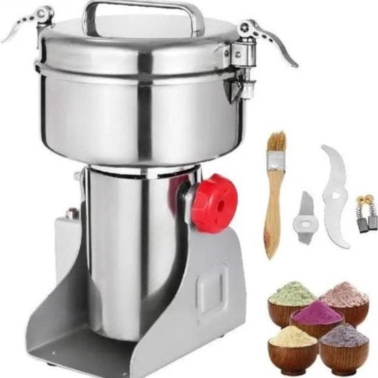 Molitore Elettrico per Grani - Molino per Farina - Molino Manuale - Acciaio Inox - Capacità 1000GR