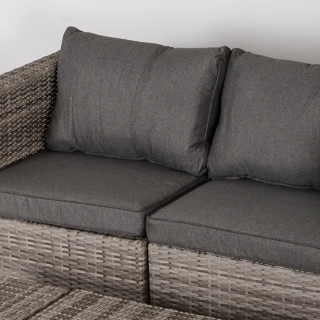 Set da Giardino 8 Pezzi in Rattan ¨C zephmum ¨C Grigio
