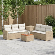 Set di divani 8 pz Beige e Bianco Crema 3448396