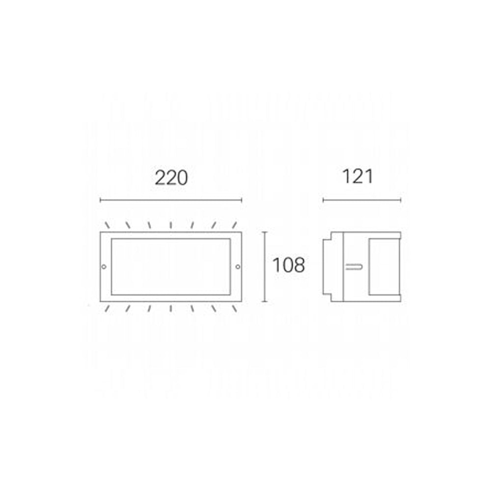 Applique Da Esterno Moderna Petit Alluminio E Termoplastica Bianco Led 10W 4000K