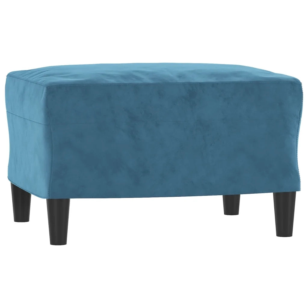 Set di Divani 3 pz con Cuscini Blu in Velluto 3202249