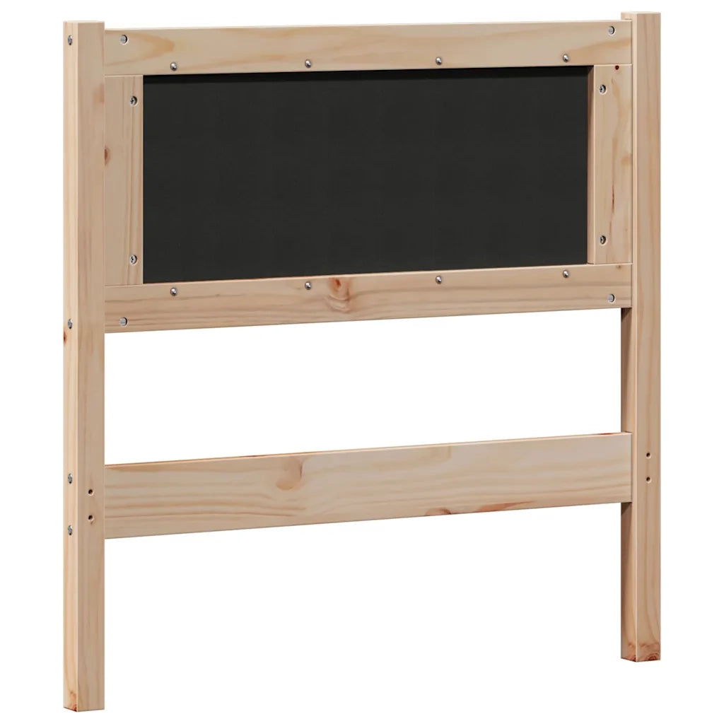 Testiera | Testata marrone e grigio scuro 75 cm Legno di pino massello