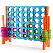 Gioco gigante Forza Quattro per interni ed esterni 120 x 42 x 104 cm leggero e portatile spirito di squadra plastica blu e arancione 20_0021013
