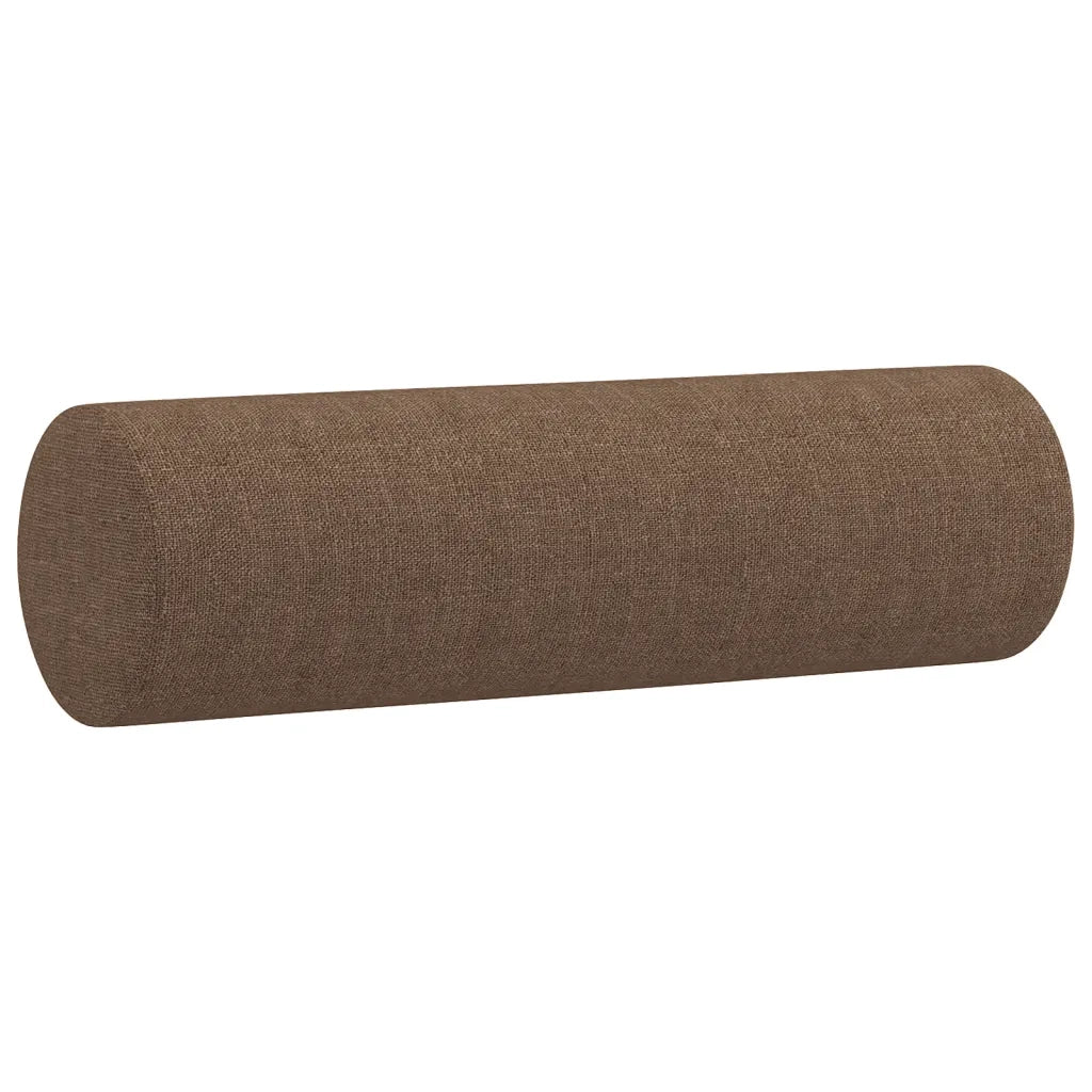 Divano | Divano da soggiorno | Sofa a 3 Posti con Cuscini Marrone 180 cm in Tessuto