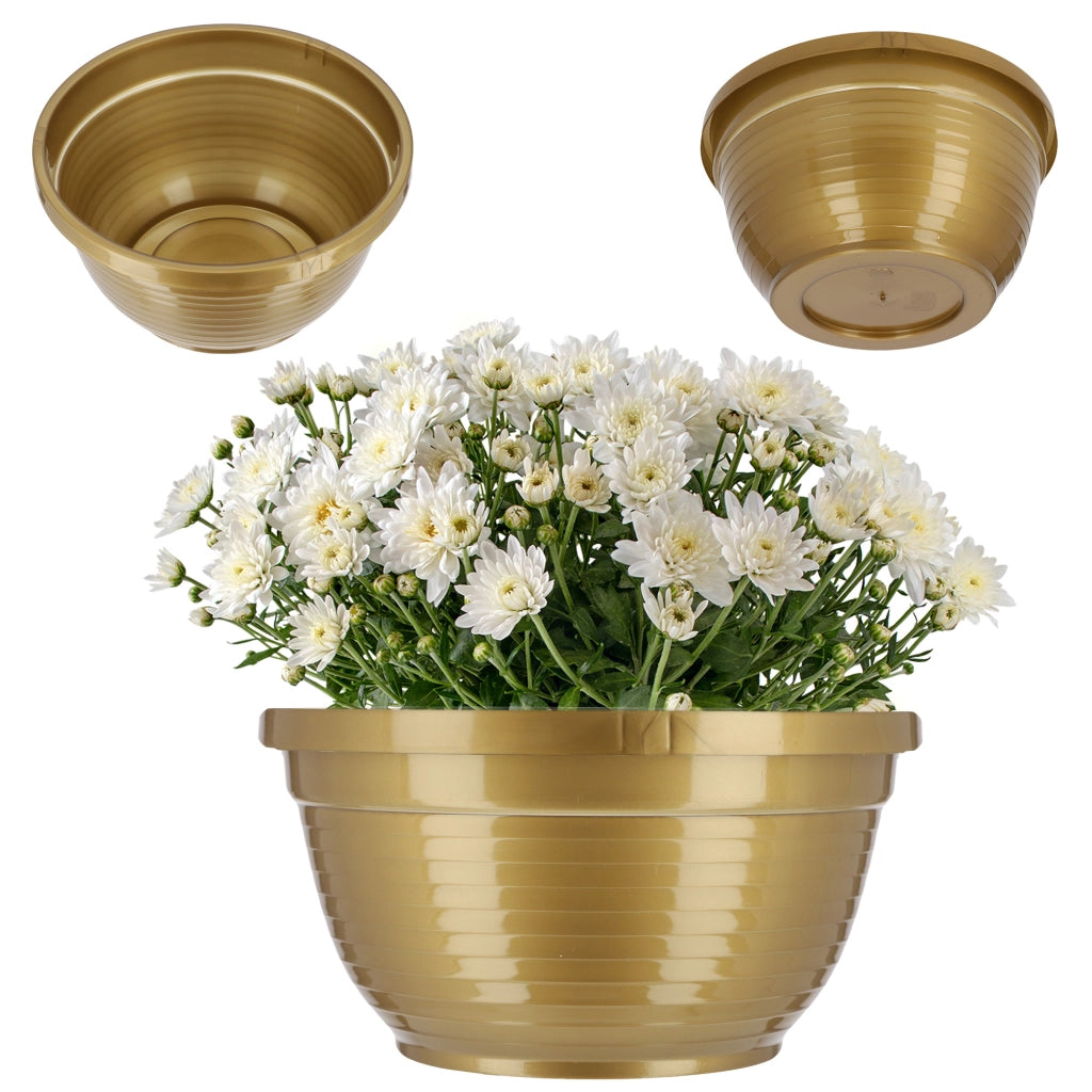 Vaso da fiori in plastica KADAX per cimitero, ideale per crisantemi, 26 cm.
