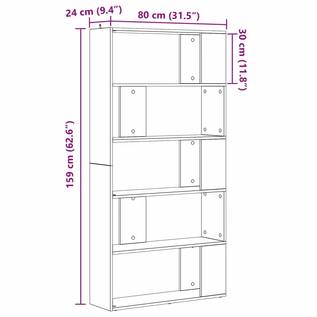 Armadio per Libri Legno vecchio 80 x 24 x 159 cm 8003710